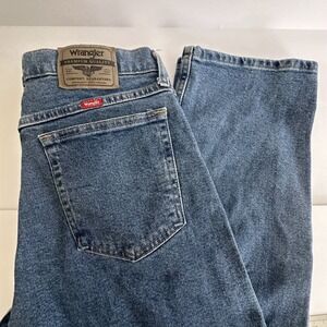Wrangler Premium‎ Quality Denim Jeans Mens 33x30 Straight Leg Chores 1096FXVDB